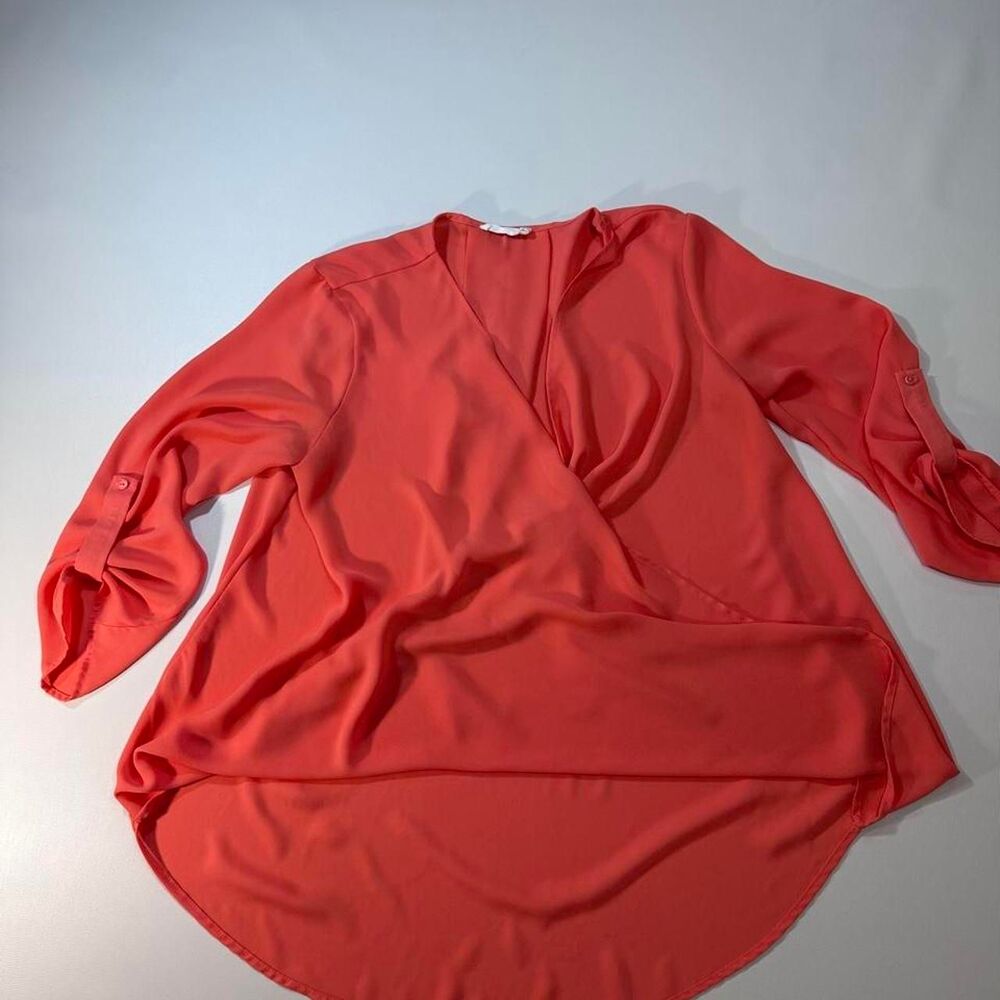 Lush-clothing Women's Pink and Orange Blouse